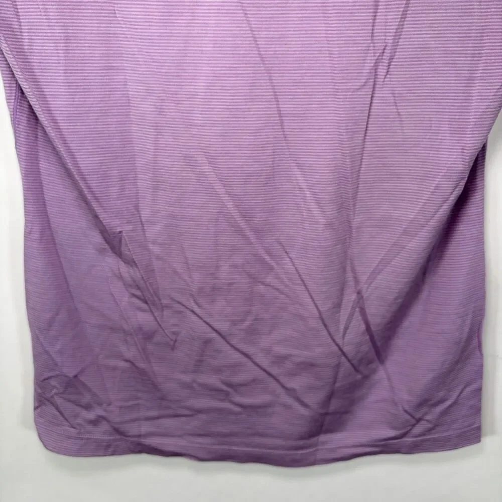 Smartwool Base Layer T Shirt Top Womens Size Small Purple Striped Merino Wool - Picture 10 of 10